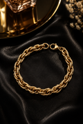 18K Gold Plated Figaro Chain Bracelet image 0