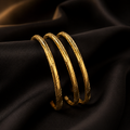 18K Gold Plated Textured Stacking Set image 0