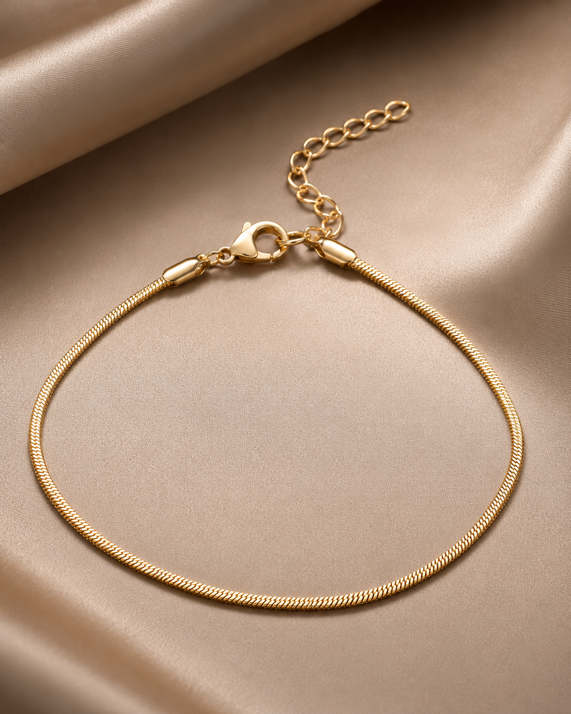18K Gold Plated Snake Chain Bracelet image 0