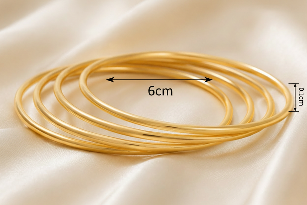 Bangle set with 6cm width and 0.1cm depth