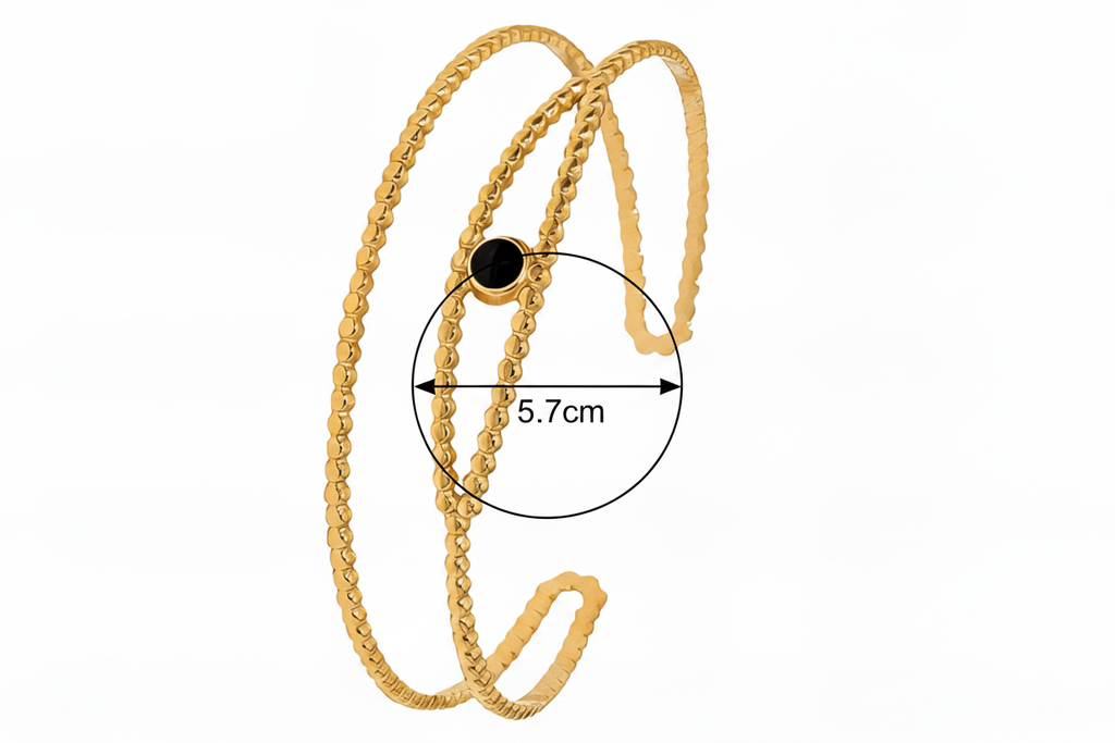 Bangle with 5.7cm sizing guide inside