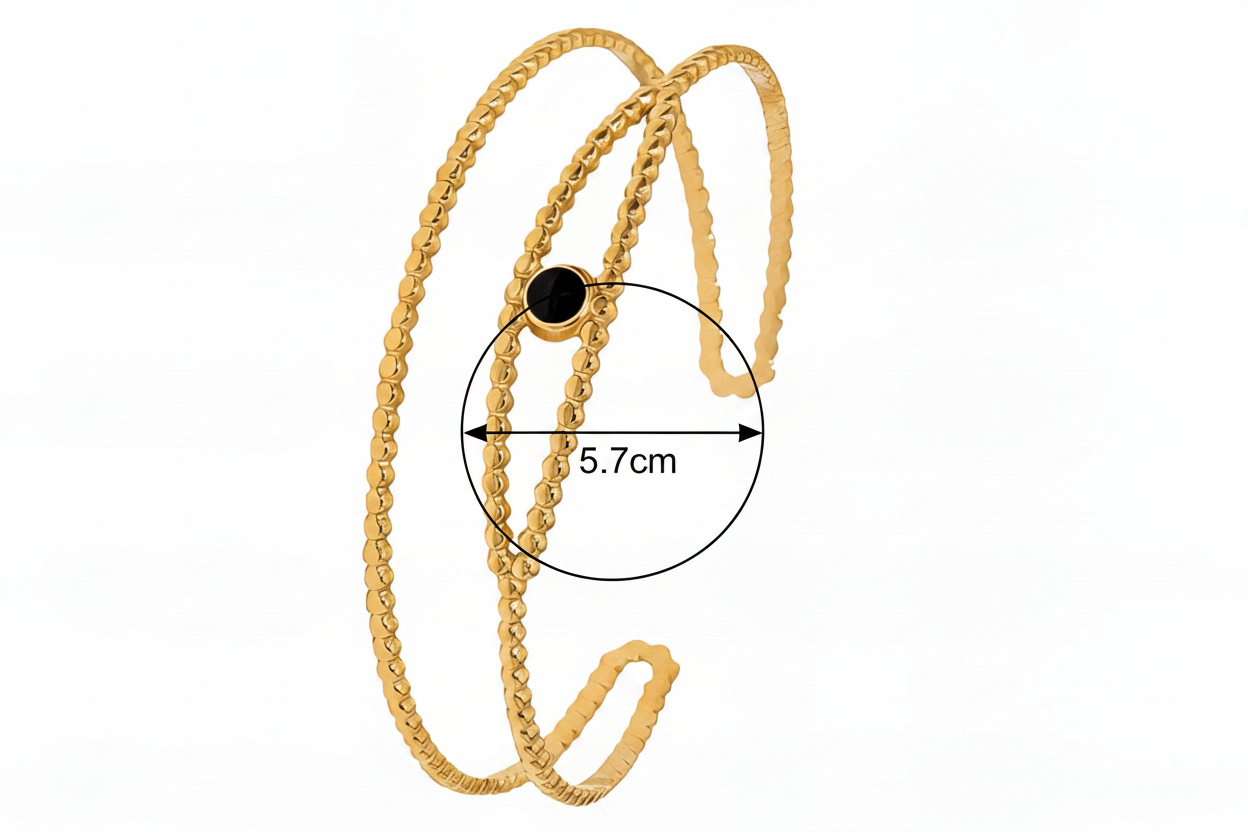 Bangle with 5.7cm sizing guide inside
