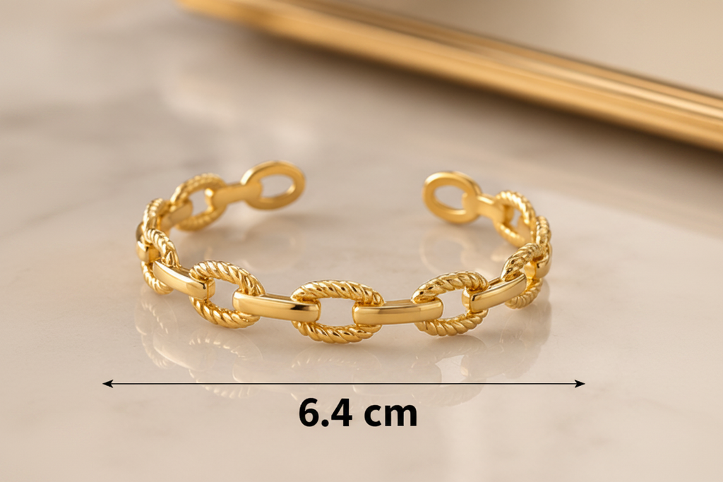 Bangle with 6.4cm sizing guide