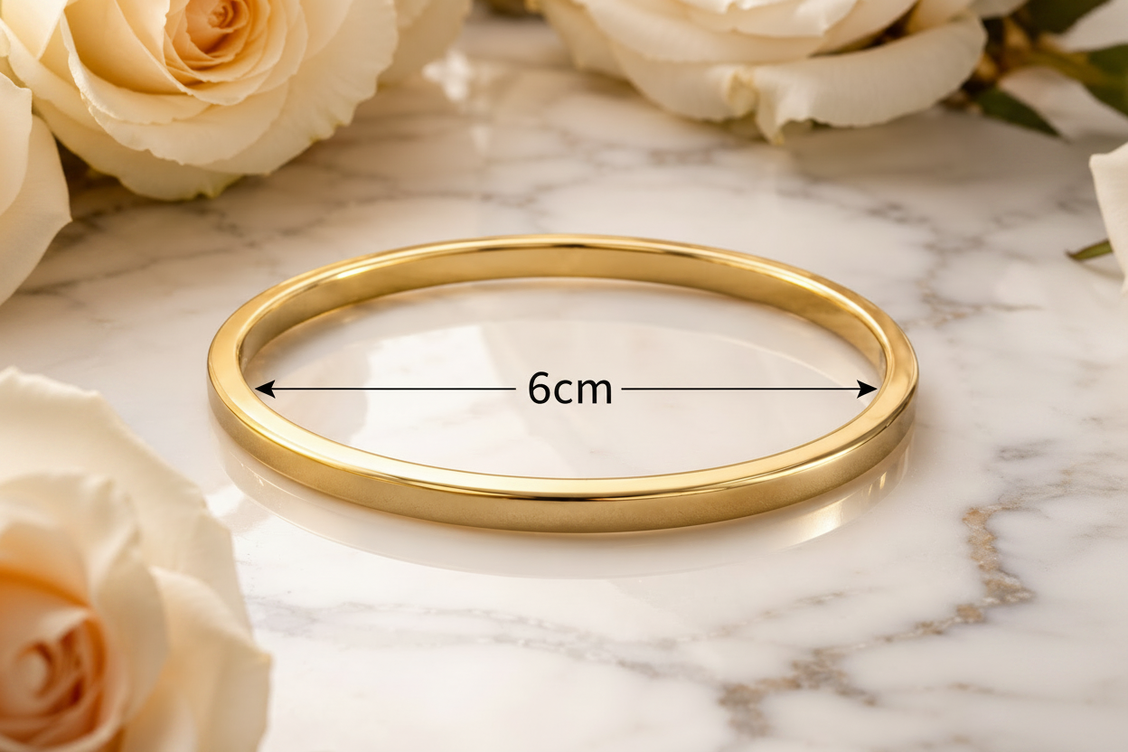 Bangle with 6cm centred inside