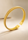 18K Gold Plated Mesh Bangle image 0