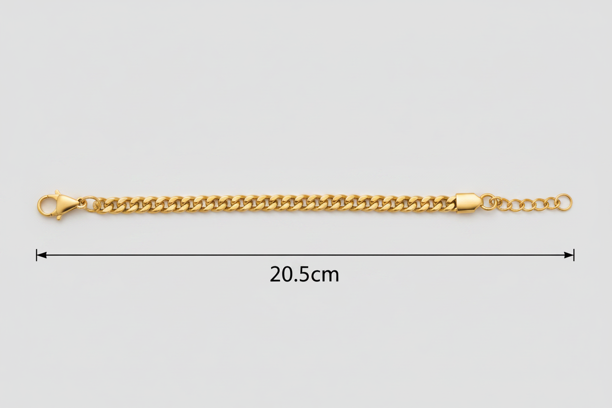 Bracelet with 20.5cm length underneath