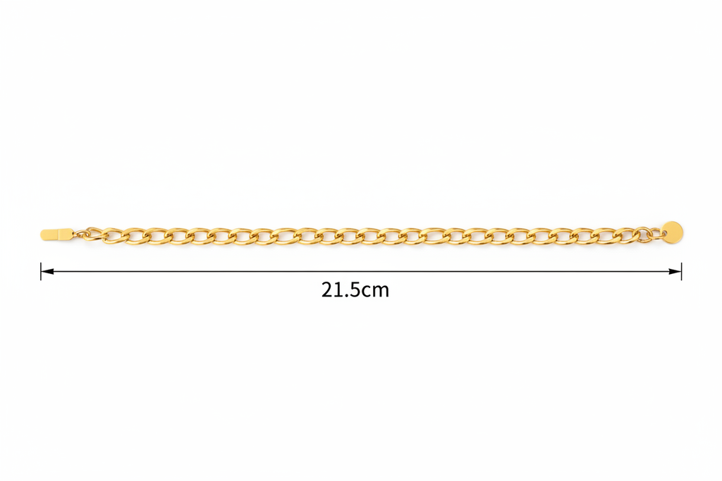Bracelet with 21.5cm length underneath