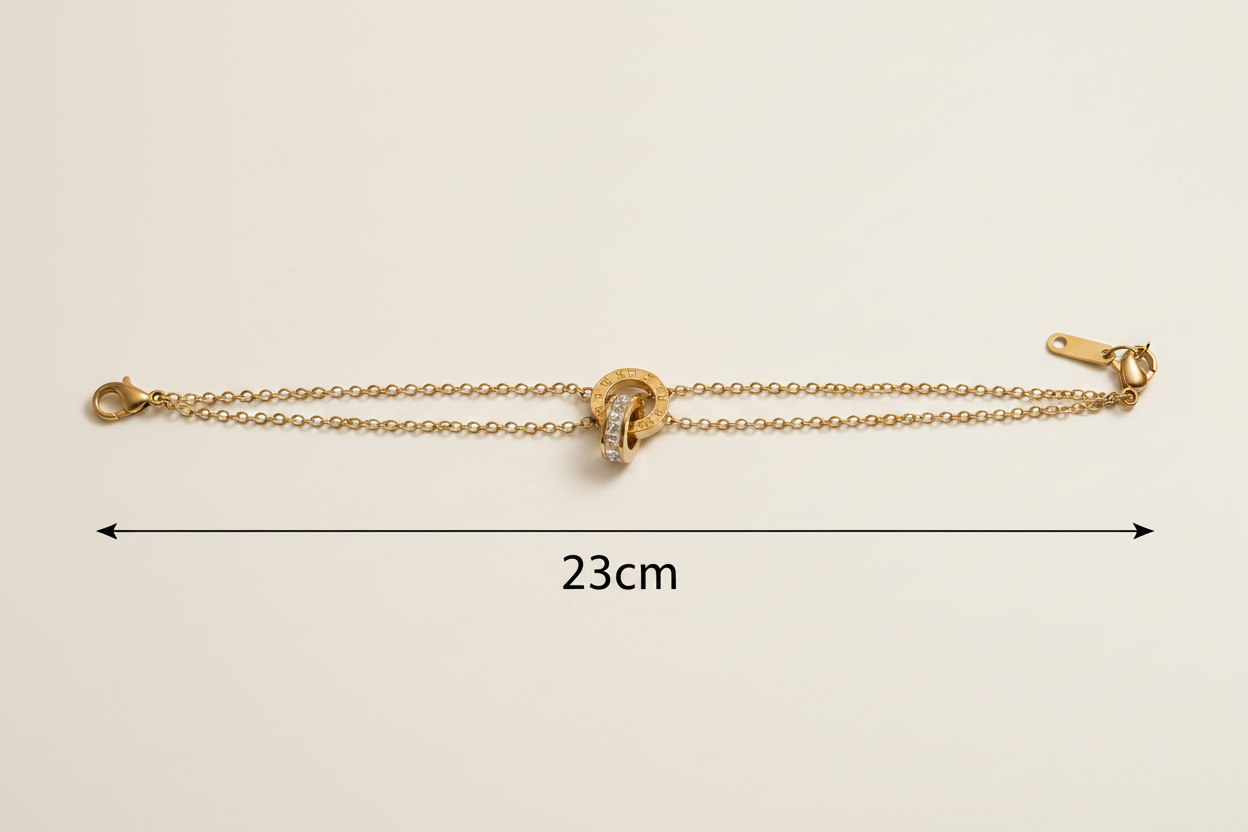 Bracelet with 23cm length underneath