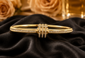 18K Gold Plated Crystal Luxe Bangle image 0