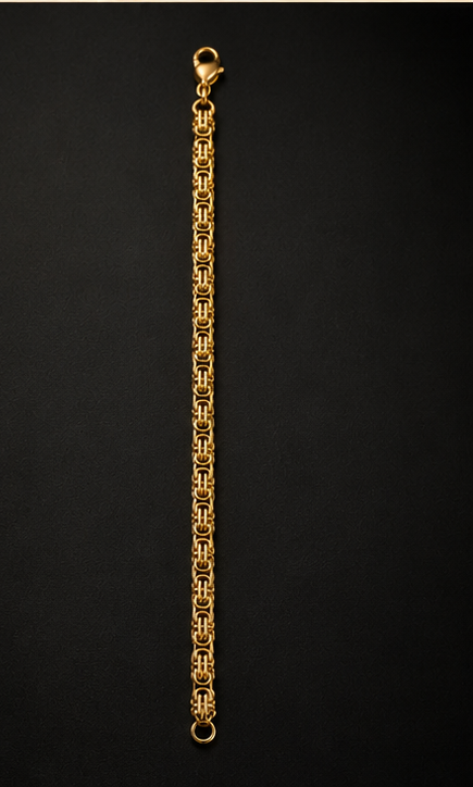 18K Gold Plated Chunky Link Bracelet image 2