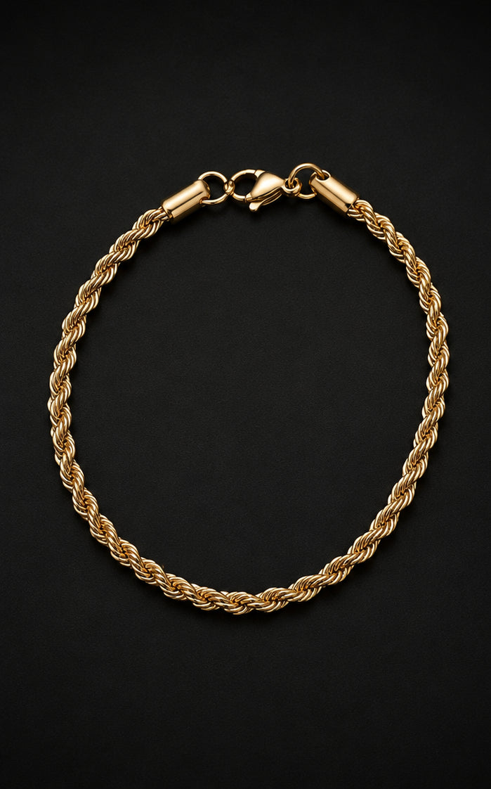 18K Gold Plated Rope Bracelet image 2