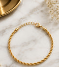 18K Gold Plated Rope Chain Bracelet image 0